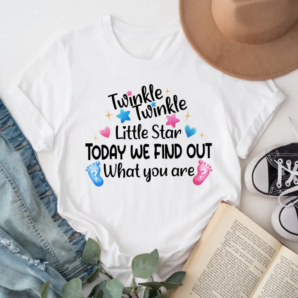 Twinkle Twinkle Little Star Gender Reveal Shirt - Gender Reveal Gift - Party Shirts for Men, Woman - Unisex Tee - Image 7