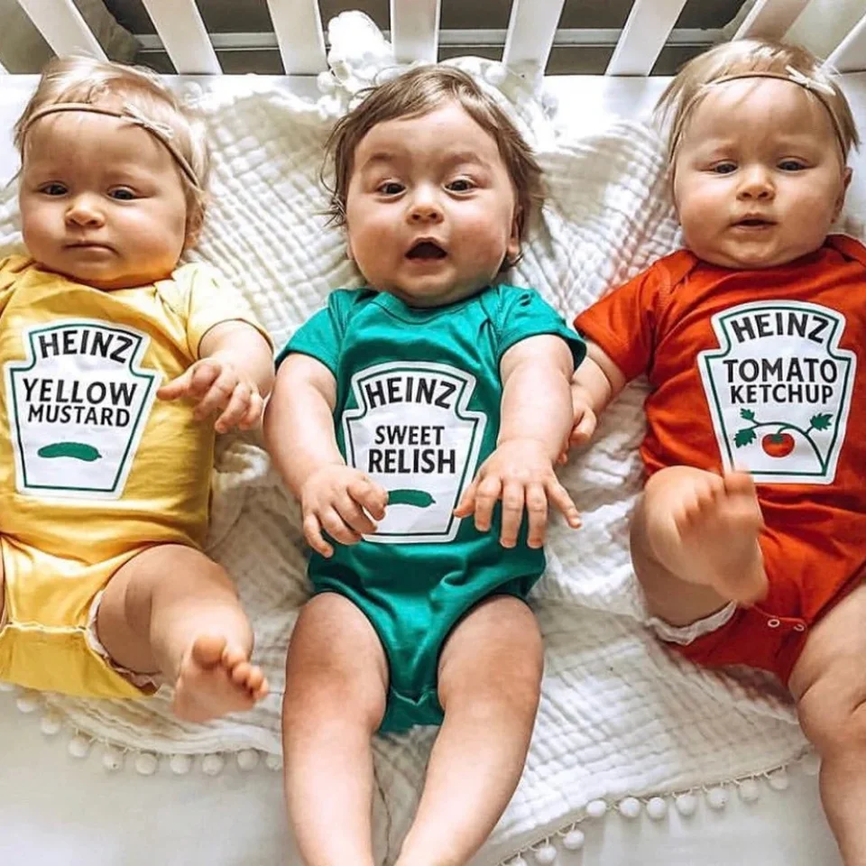 Twins Matching Halloween Costume - Onesie Babysuit - Halloween Gift For Baby Twins Triple - Image 12