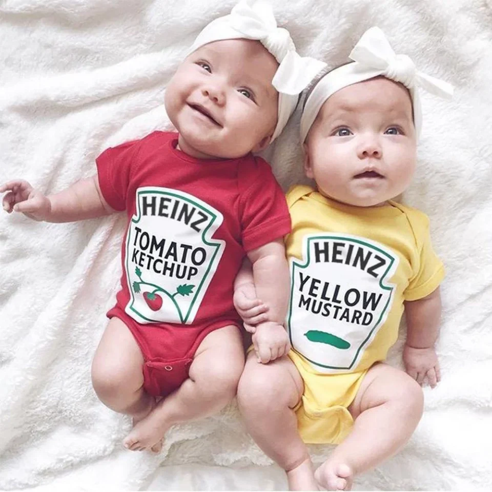 Twins Matching Halloween Costume - Onesie Babysuit - Halloween Gift For Baby Twins Triple - Image 2
