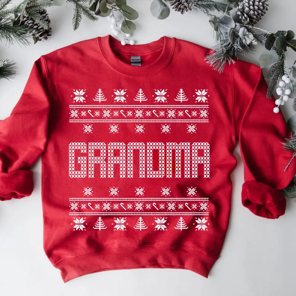 Ugly Sweater With Personalized Name, Christmas Ugly Sweater, Standard Sweatshirt, Christmas Gift |
 311IHPBNTS1157 - Image 9