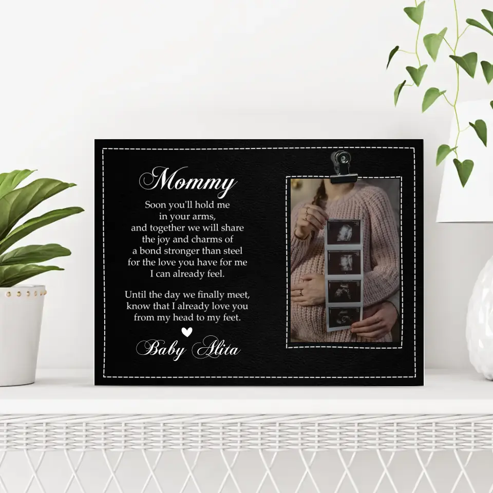 Until The Day We Finally Meet - Personalized Photo Clip Frame - Gift For Pregnant Mom - Image 3