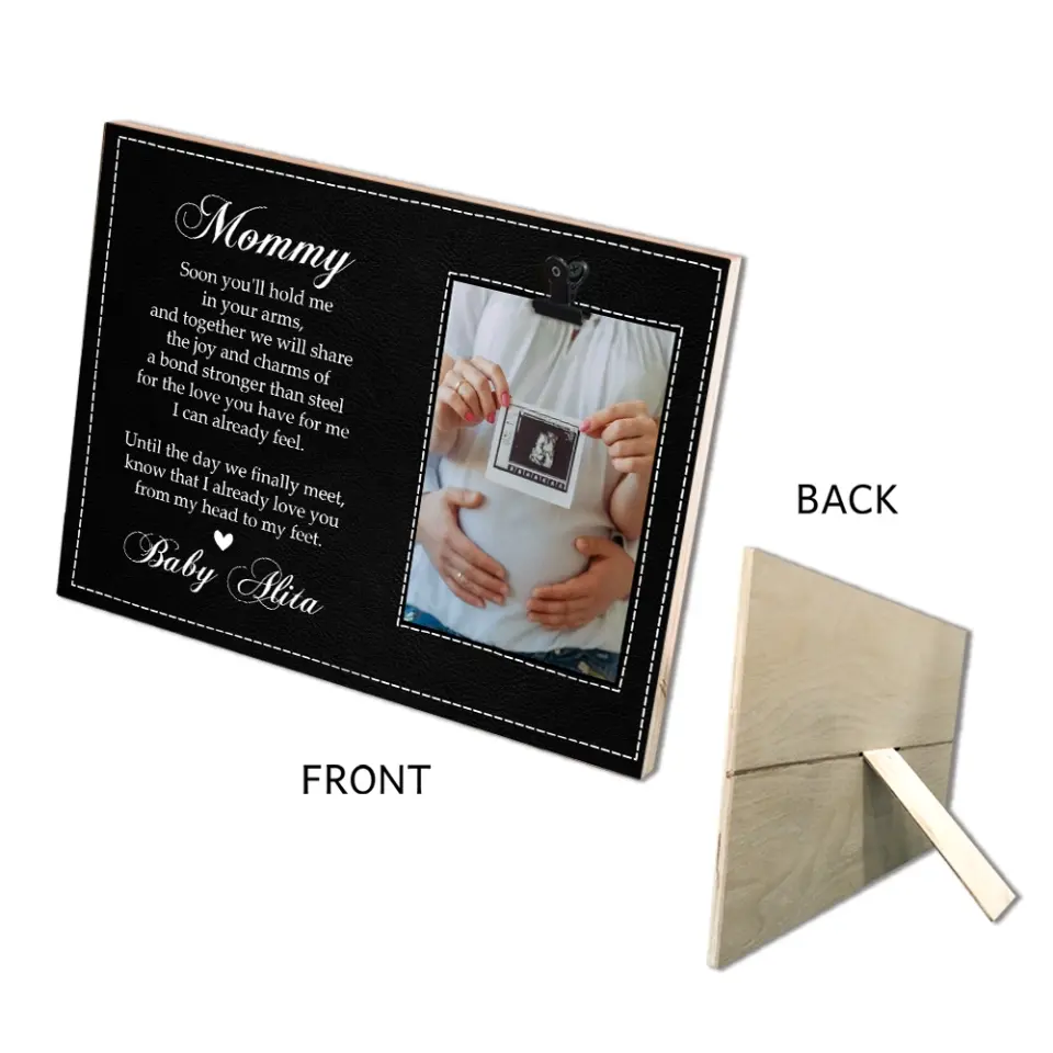 Until The Day We Finally Meet - Personalized Photo Clip Frame - Gift For Pregnant Mom - Image 4