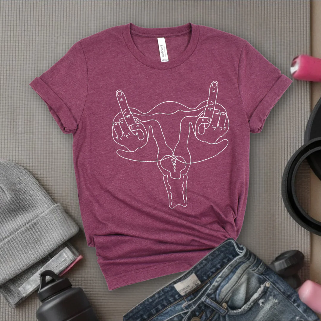 Uterus Pro Choice Feminist - Girl Power Inspirational T-Shirt - Women Empowerment Tee - Gift for Her - Bella Canvas 3001 - Image 5