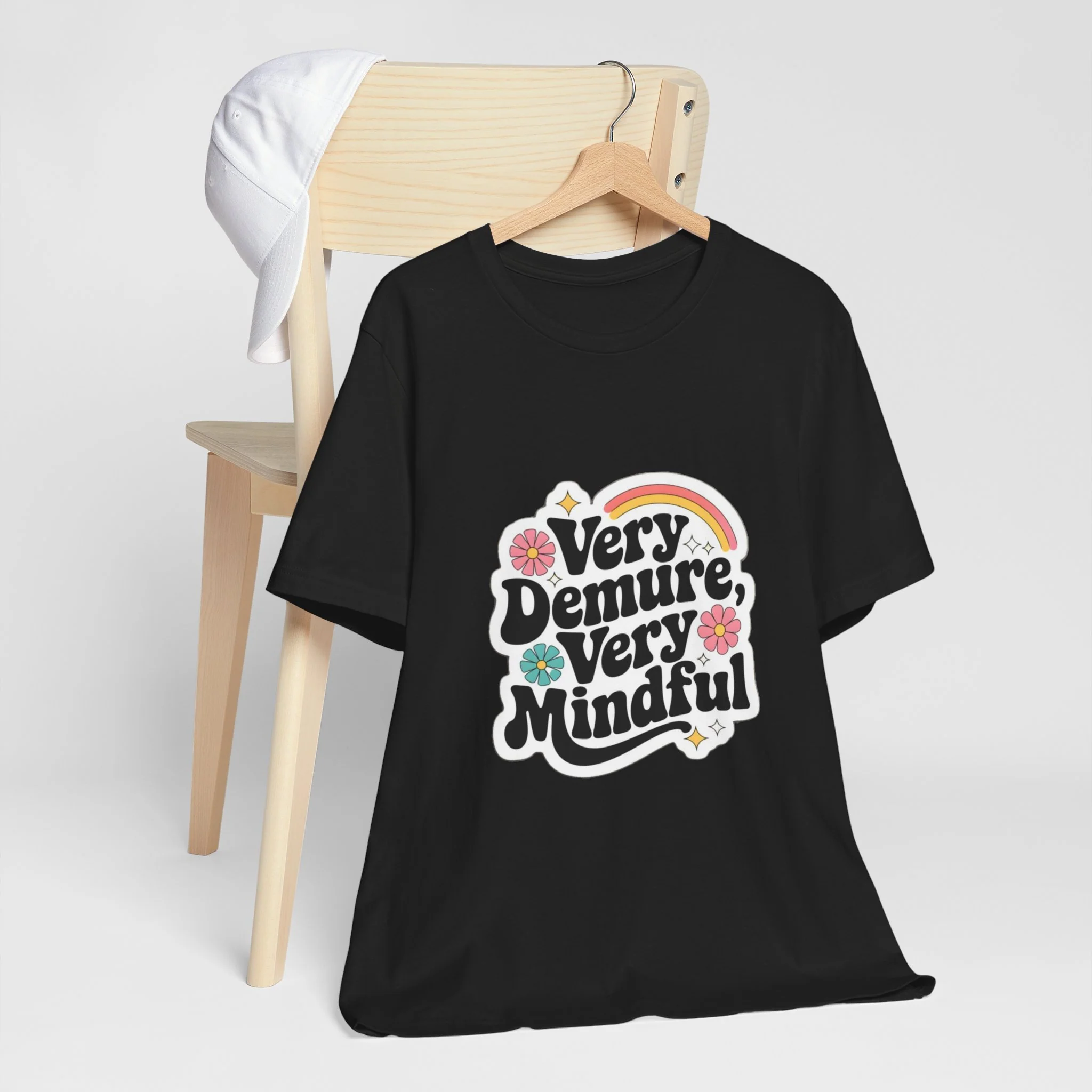 Very Demure Very Mindful - Women Groovy Style T-shirt - Funny Saying - Unisex Jersey Short Sleeve Shirt - Bella Canvas 3001 - Image 10