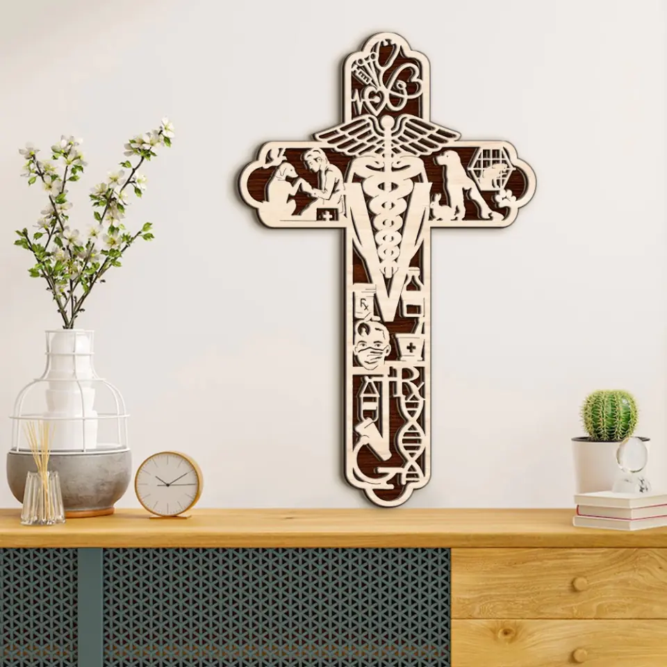Veterinarian Wooden Sign - Personalized 3D Wood Art - Gift For Veterinarian Office