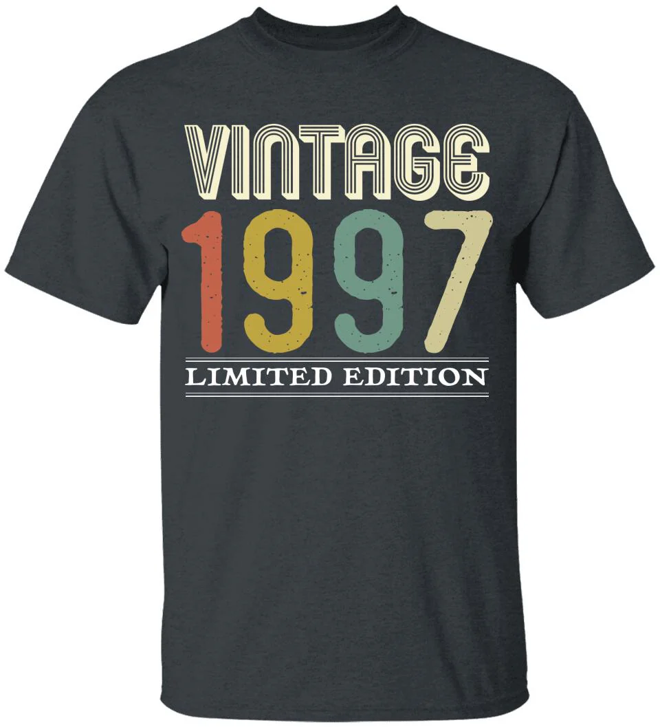 Vinatge 1997, Limited Edition T-Shirt - 25th Birthday Gift Ideas - Image 3