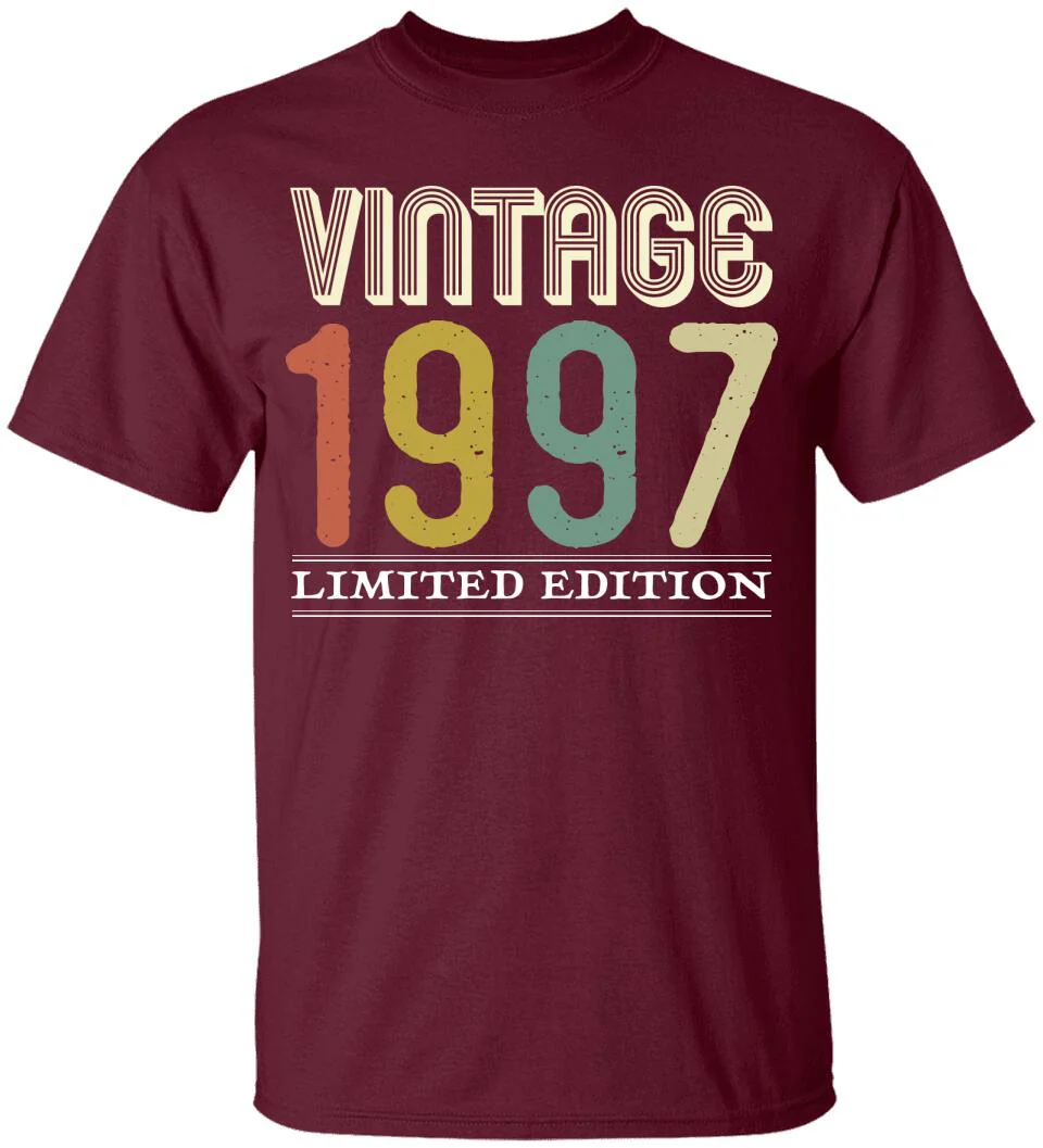 Vinatge 1997, Limited Edition T-Shirt - 25th Birthday Gift Ideas - Image 5