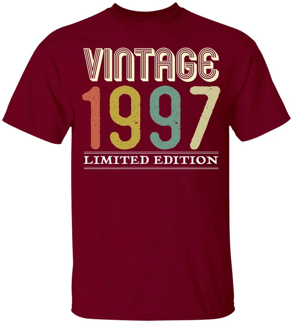 Vinatge 1997, Limited Edition T-Shirt - 25th Birthday Gift Ideas - Image 7
