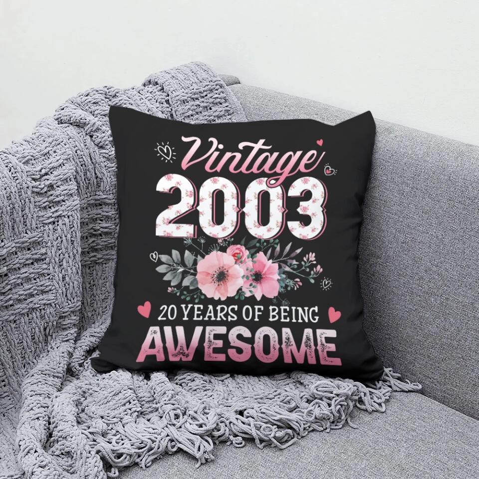 Vintage 2010, 13 Years Of Being Awesome Pillow - Birthday Gift For Her - Image 8