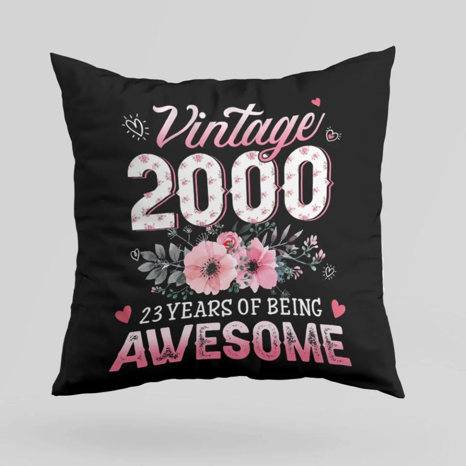 Vintage 2010, 13 Years Of Being Awesome Pillow - Birthday Gift For Her - Image 9