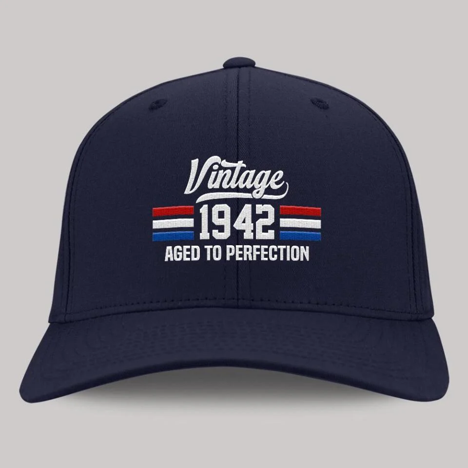 America Flag - Aged To Perfection Twill Cap - Best Birthday Gift for Men - Image 12