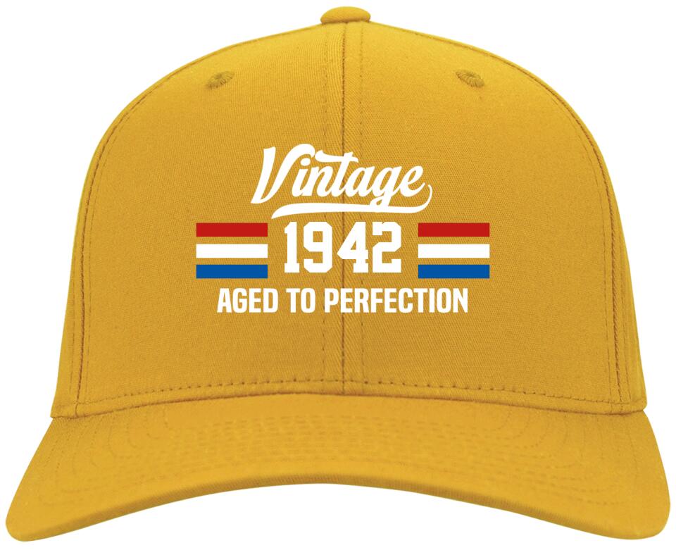 America Flag - Aged To Perfection Twill Cap - Best Birthday Gift for Men - Image 3