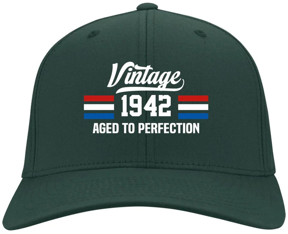 America Flag - Aged To Perfection Twill Cap - Best Birthday Gift for Men - Image 4