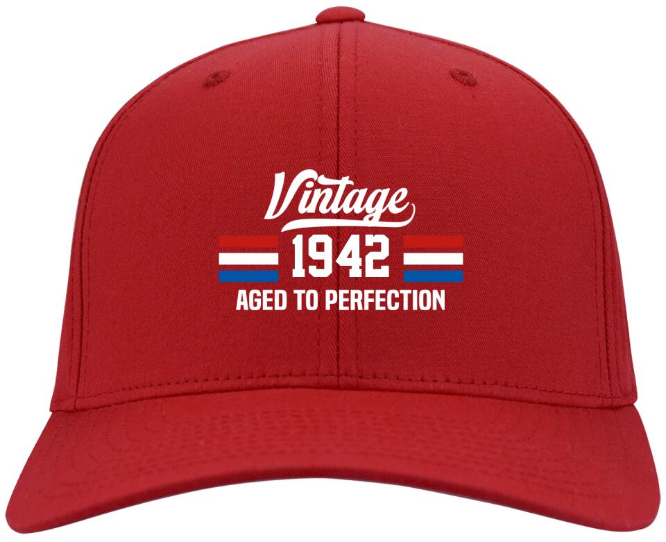 America Flag - Aged To Perfection Twill Cap - Best Birthday Gift for Men - Image 7
