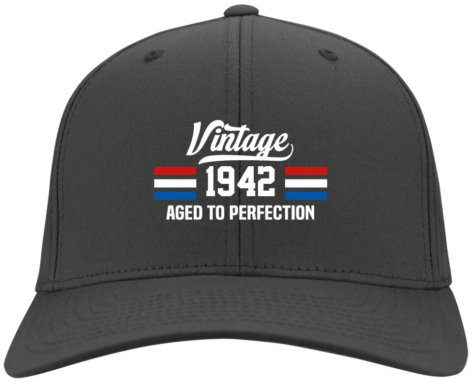 America Flag - Aged To Perfection Twill Cap - Best Birthday Gift for Men - Image 8