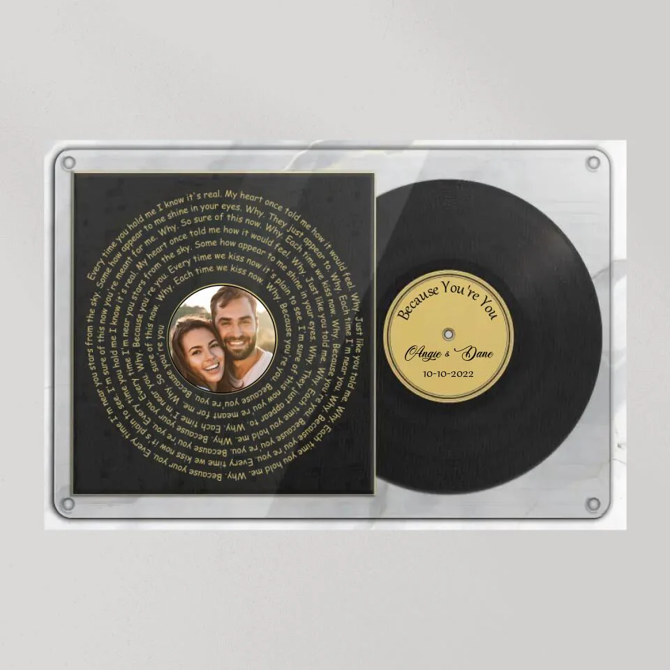 Vinyl Record With Favorite Song Lyrics Custom Canvas Poster Anniversary Gift For Couples - Image 10