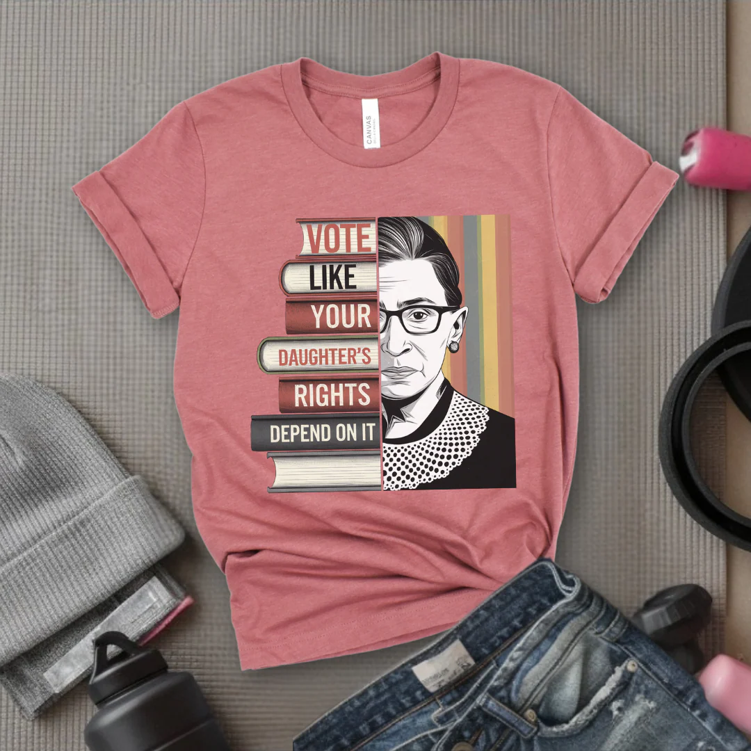 Vote Like Your Daughter’s Rights Depend On It - Girl Power Inspirational T-Shirt - Women Empowerment Tee - Gift for Her - Bella Canvas 3001 - Image 2