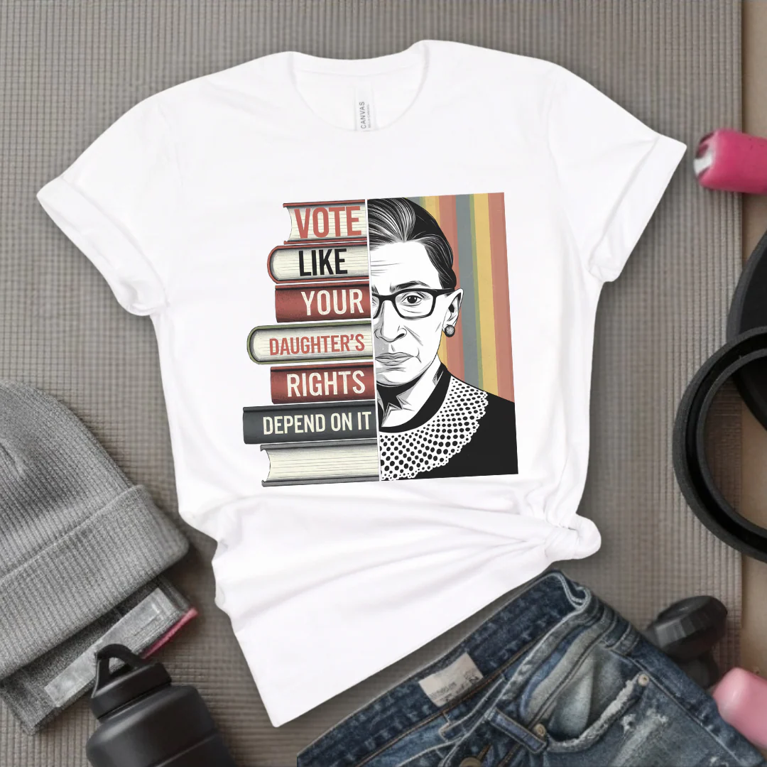 Vote Like Your Daughter’s Rights Depend On It - Girl Power Inspirational T-Shirt - Women Empowerment Tee - Gift for Her - Bella Canvas 3001 - Image 8