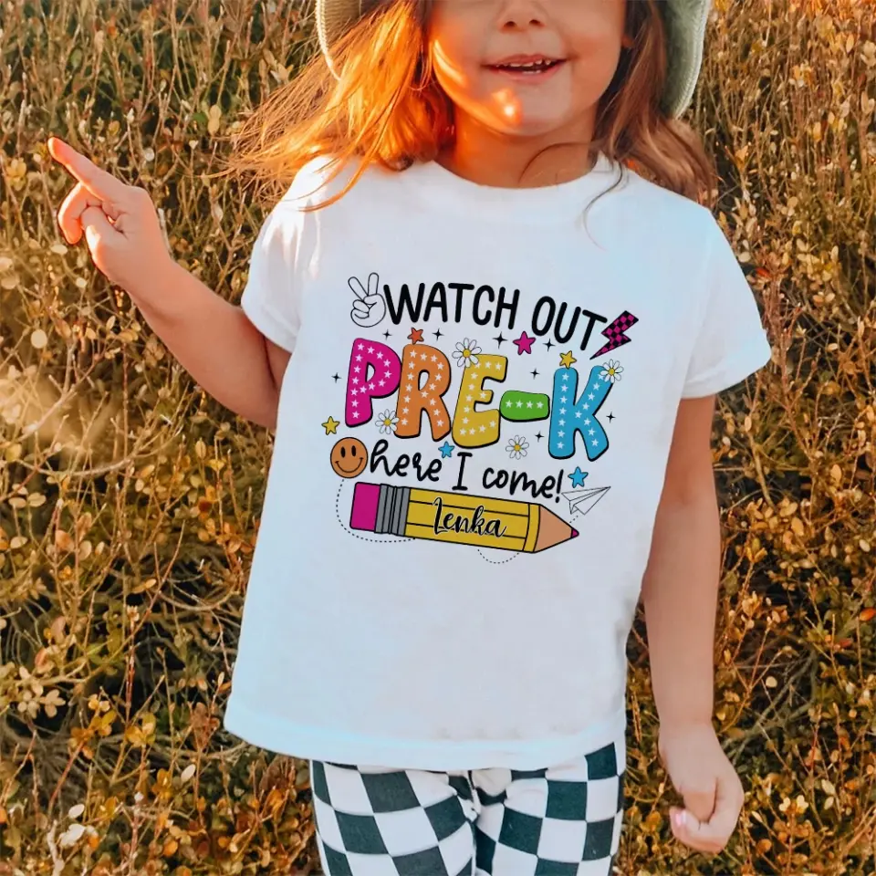 Watch Out Here I Come - Youth T-shirt - Back To School Gift - Image 5