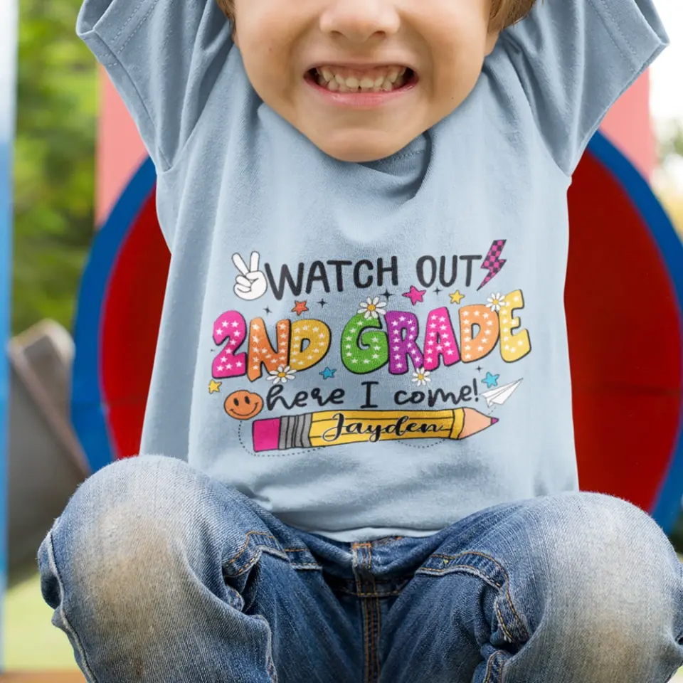 Watch Out Here I Come - Youth T-shirt - Back To School Gift - Image 6