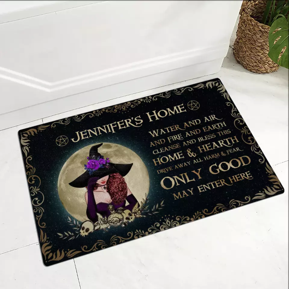 Water And Air Fire And Earth - Personalized Witch Doormat - Halloween Entrance Mat Decorations - Image 2