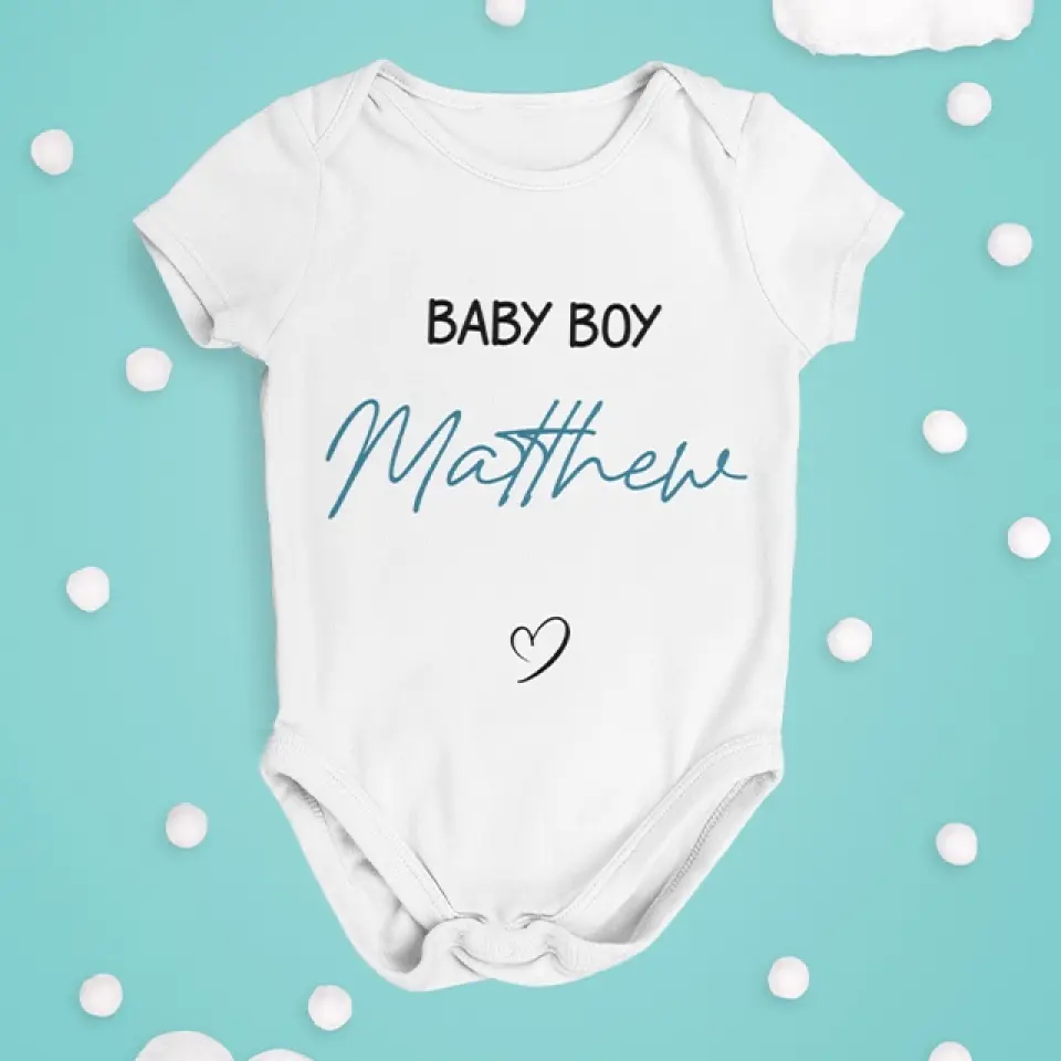 We Are So Excited To Say We're Having A Baby Custom Canvas And Babysuit Gender Reveal Gift - Image 11