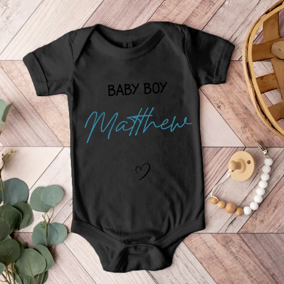 We Are So Excited To Say We're Having A Baby Custom Canvas And Babysuit Gender Reveal Gift - Image 8