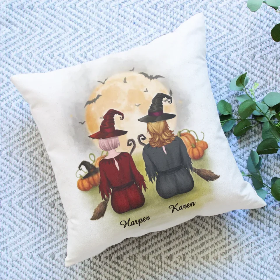 We Are The Daughters Of The Witches They Could Not Burn - Personalized Pillow - Gift For Witch Lovers Halloween - Image 2