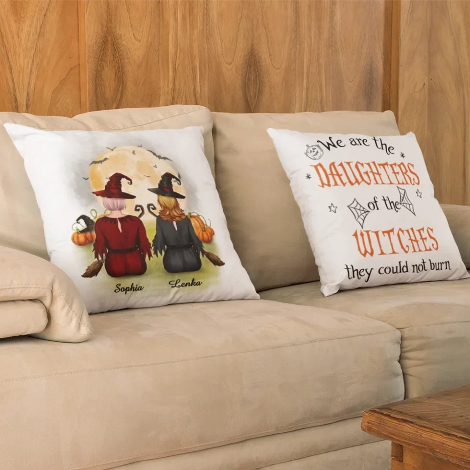 We Are The Daughters Of The Witches They Could Not Burn - Personalized Pillow - Gift For Witch Lovers Halloween - Image 8
