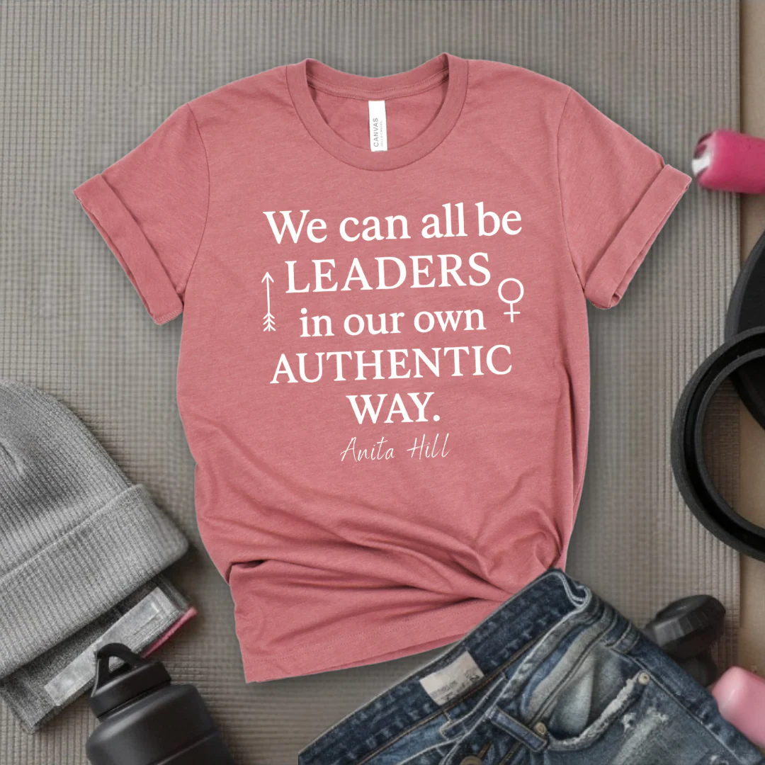We Can All Be Leaders In Our Own Authentic Way - Women Empower Feminist Tee - Bella Canvas 3001 - Image 2