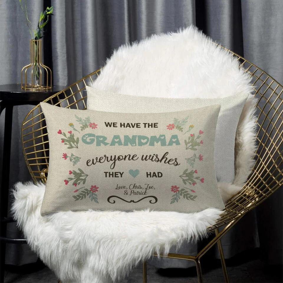 We Have the Mom Everyone Wishes Personalized Rectangle Pillow - Image 3