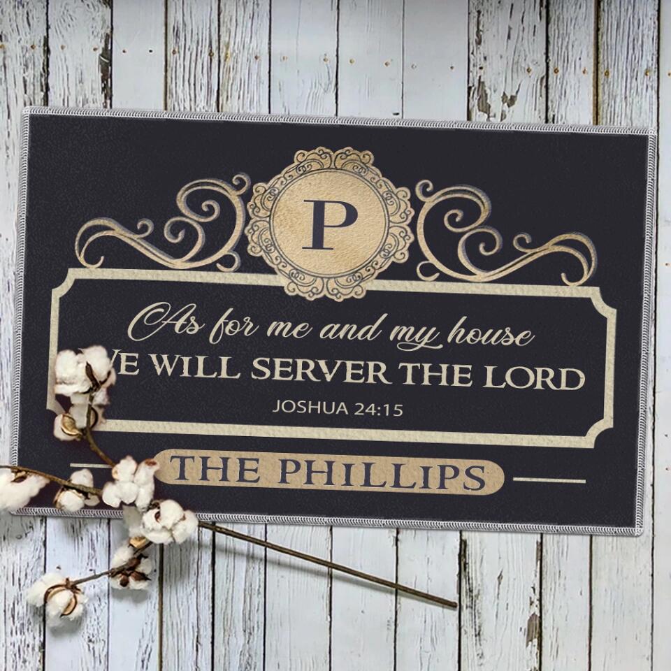 Ask for Me and My House We Will Server The Lord Personalized Doormat - Image 5
