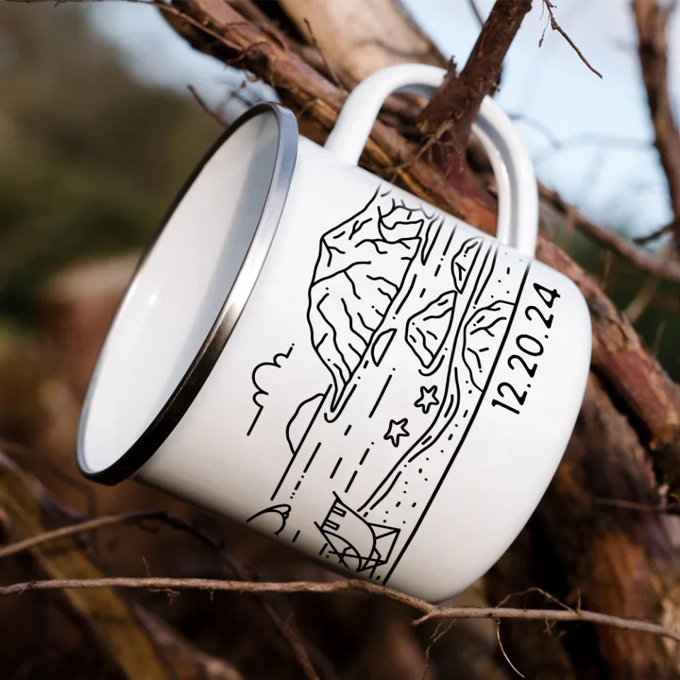 Wedding Gift For Gay Couple - Personalized Enamel Mug - Gift For LGBT Couple - Image 5