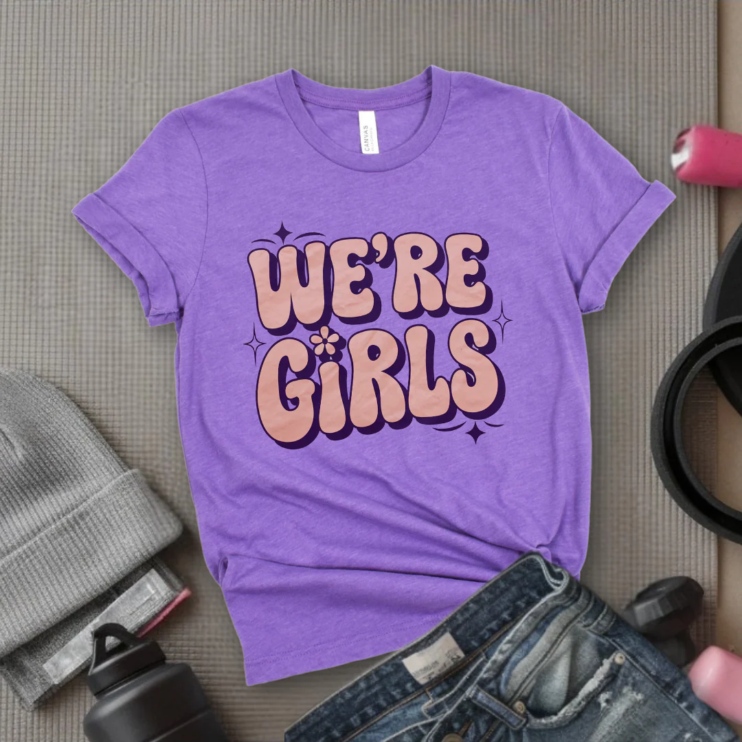 We're Girls T-shirt - Unisex Jersey Short Sleeve Shirt - Women Empowerment Inspired Tee - Gift for Yourself, Female Friends - Bella Canvas 3001 - Image 2