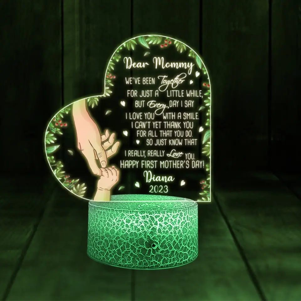 We've Been Together For Just A Little While - Personalized Led Light - Gift For Mom On Mother's Day - Image 4