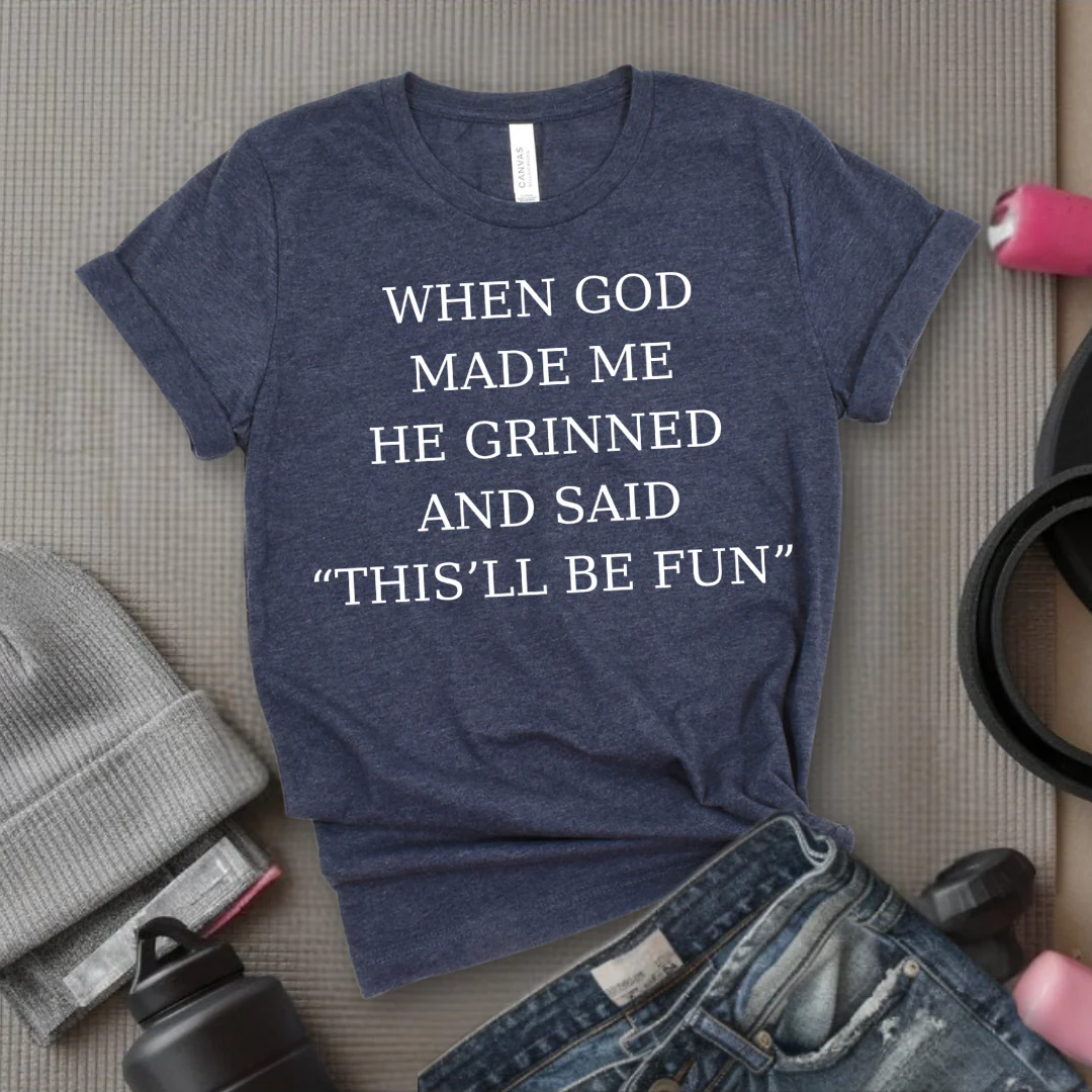 When God Made Me - Girl Power Inspirational T-Shirt - Women Empowerment Tee - Gift for Her - Bella Canvas 3001 - Image 7
