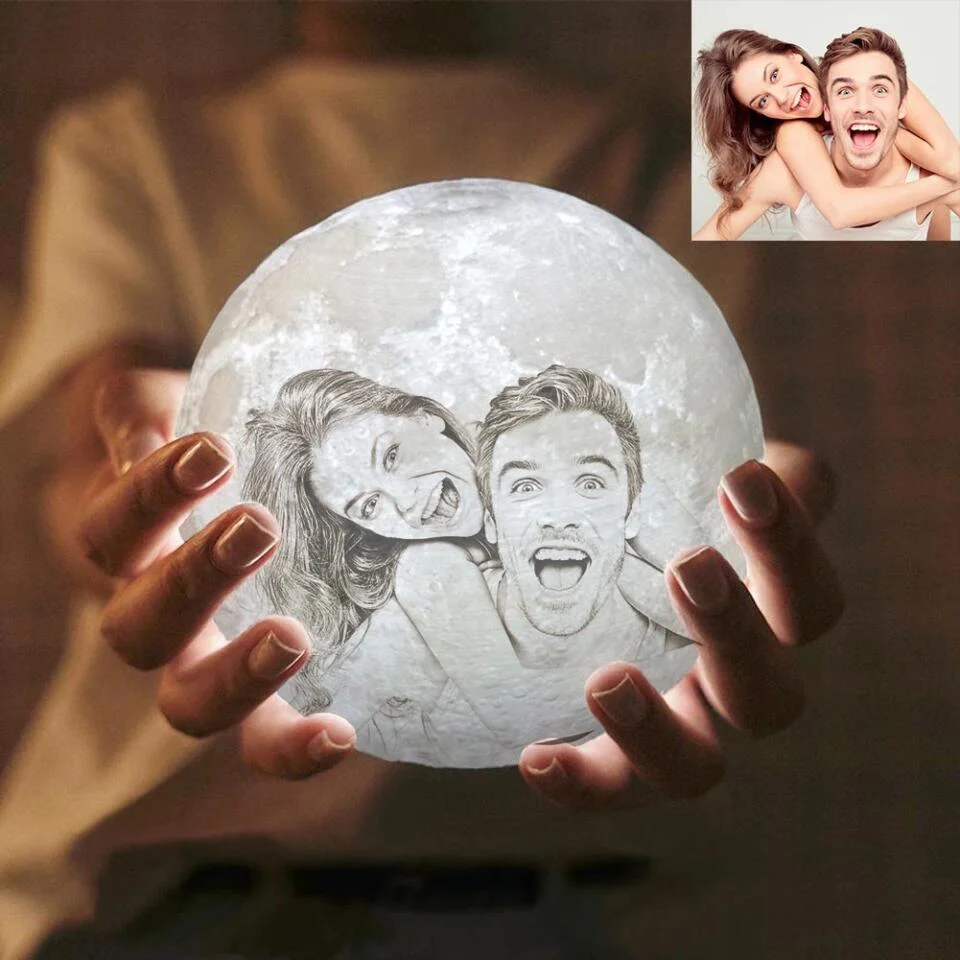 To My Wife, When I Tell You I Love You - Custom Photo Moon Lamp - Image 6