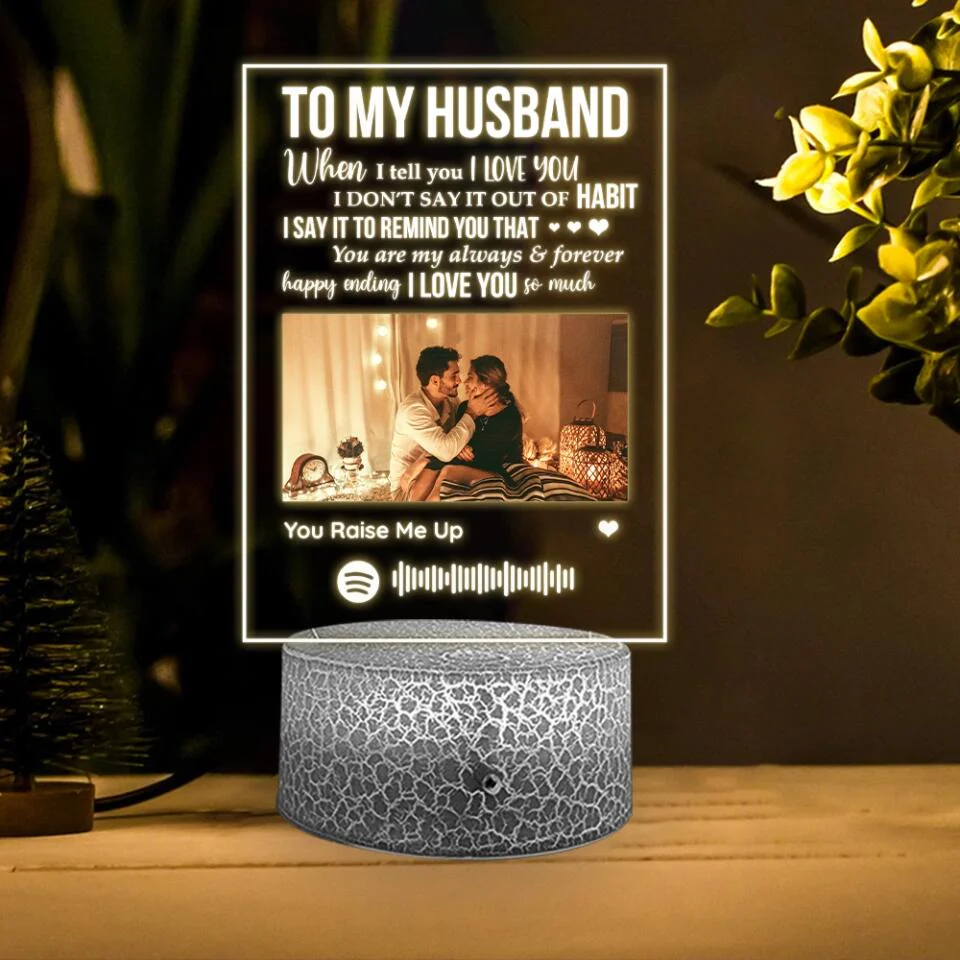 Personalized Valentine Gifts - When I Tell You I Love You I Don't Say It Out of Habit - Personalized Night Light - Image 4