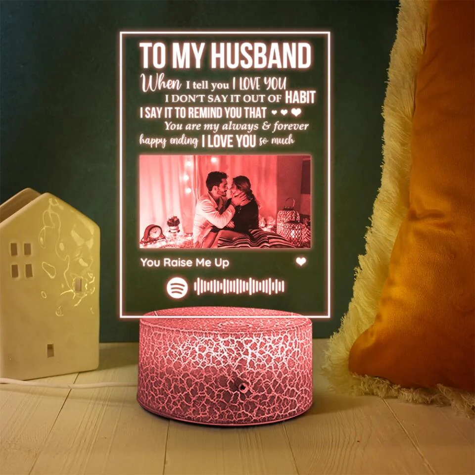Personalized Valentine Gifts - When I Tell You I Love You I Don't Say It Out of Habit - Personalized Night Light - Image 5
