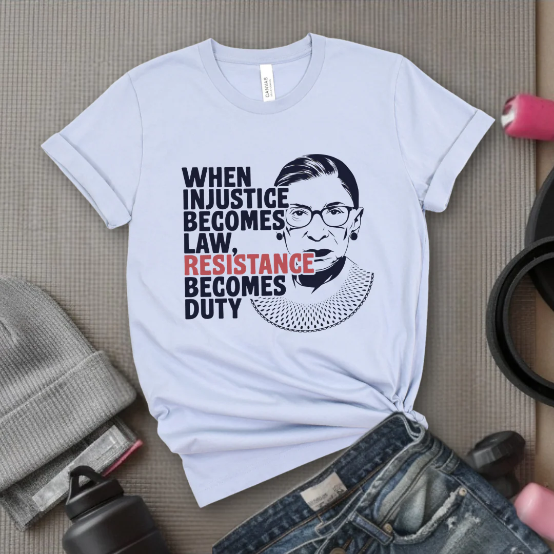 When Injustice Becomes Law, Resistance Becomes Duty - Bold Women In History Tee - Gifts for Her - Feminist Tee - Bella Canvas 3001 - Image 6