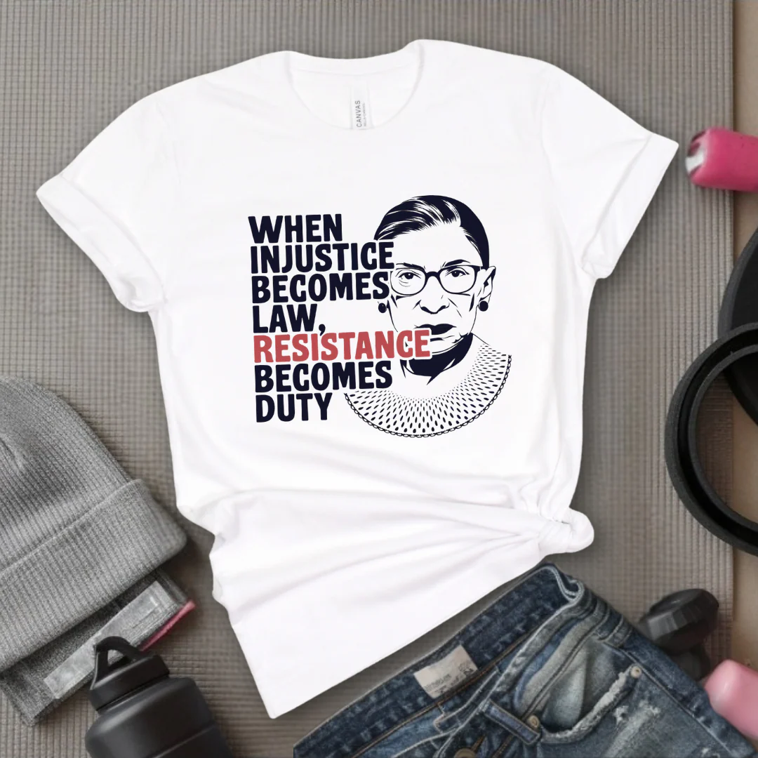 When Injustice Becomes Law, Resistance Becomes Duty - Bold Women In History Tee - Gifts for Her - Feminist Tee - Bella Canvas 3001 - Image 8