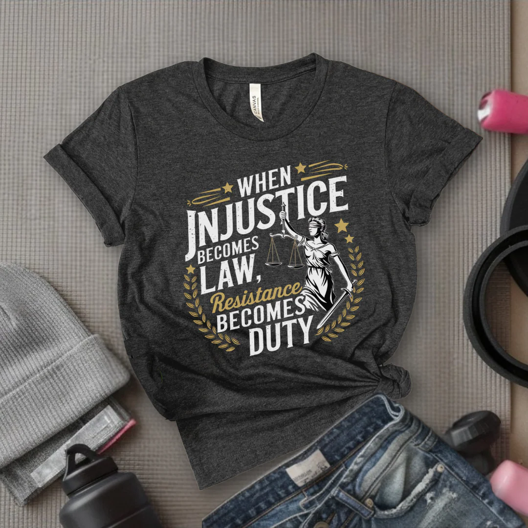 When Injustice Becomes Law Resistance Becomes Duty - Women Empowerment Tshirt - Gift for Strong Women, Feminists - Bella Canvas 3001 - Image 3