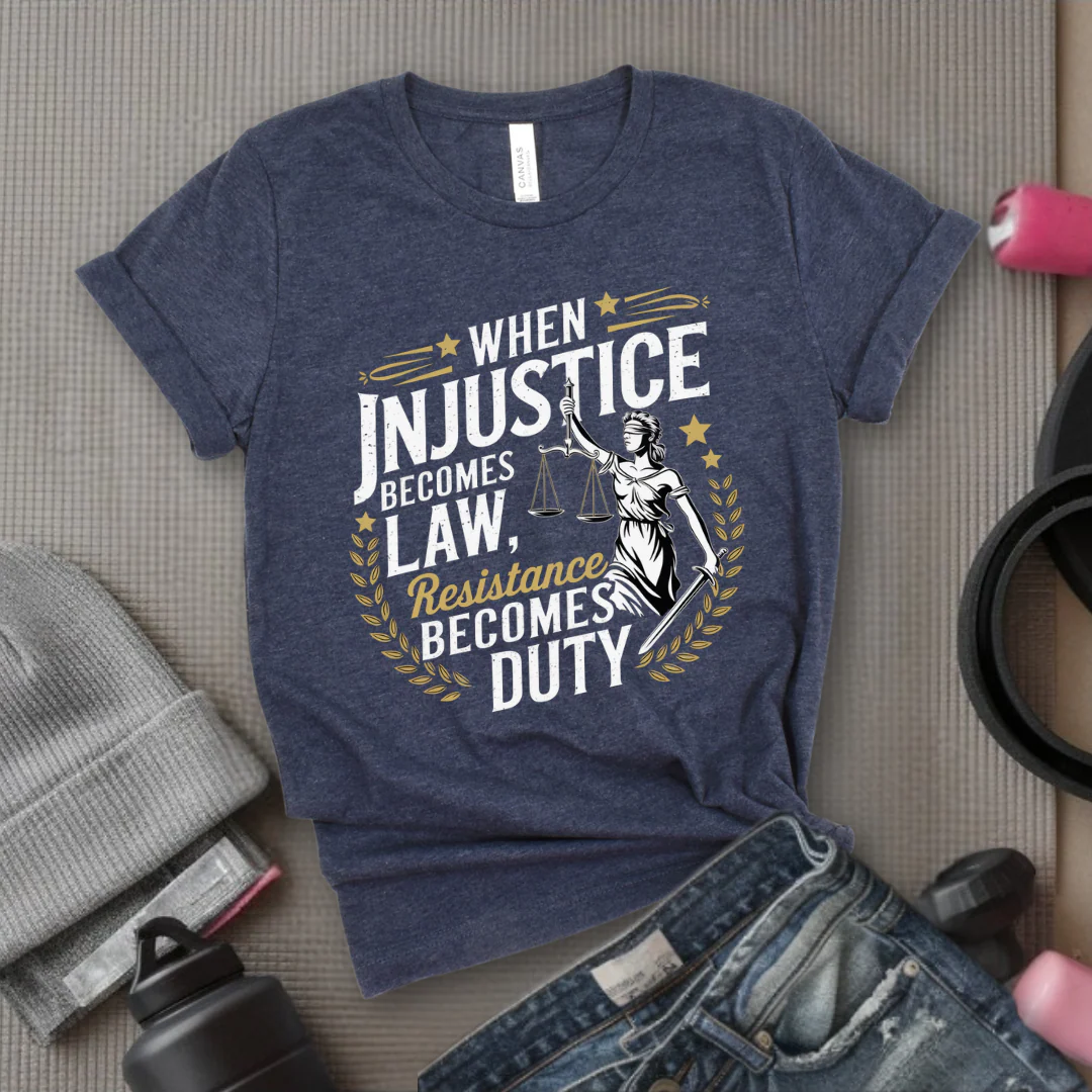 When Injustice Becomes Law Resistance Becomes Duty - Women Empowerment Tshirt - Gift for Strong Women, Feminists - Bella Canvas 3001 - Image 6