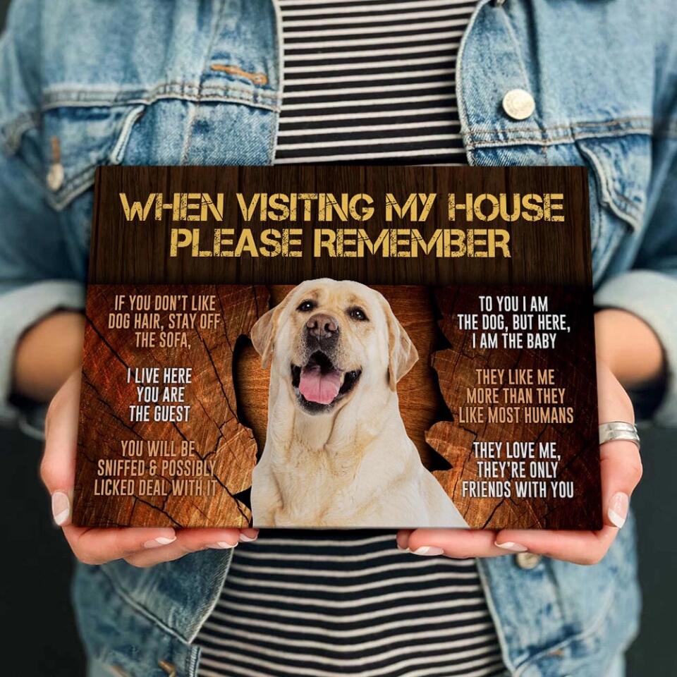 When Visiting My House Please Remember - Custom Canvas Poster - Gift For Dog Lovers - Image 4