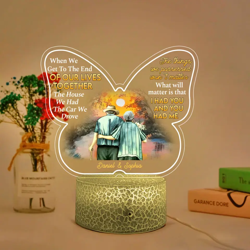When We Get To The End Of Our Lives Together Custom 3D Light Anniversary Gift For Old Couples - Image 2