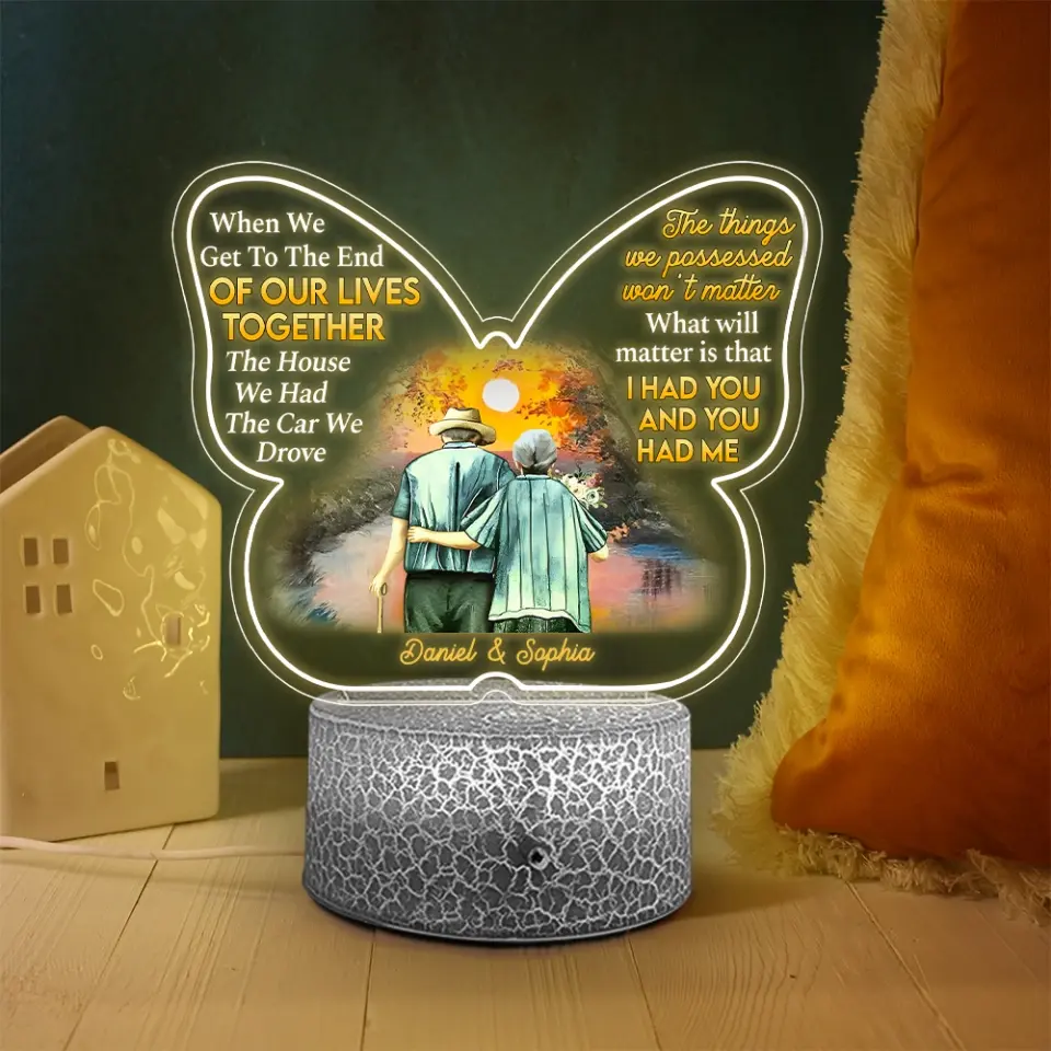 When We Get To The End Of Our Lives Together Custom 3D Light Anniversary Gift For Old Couples - Image 5