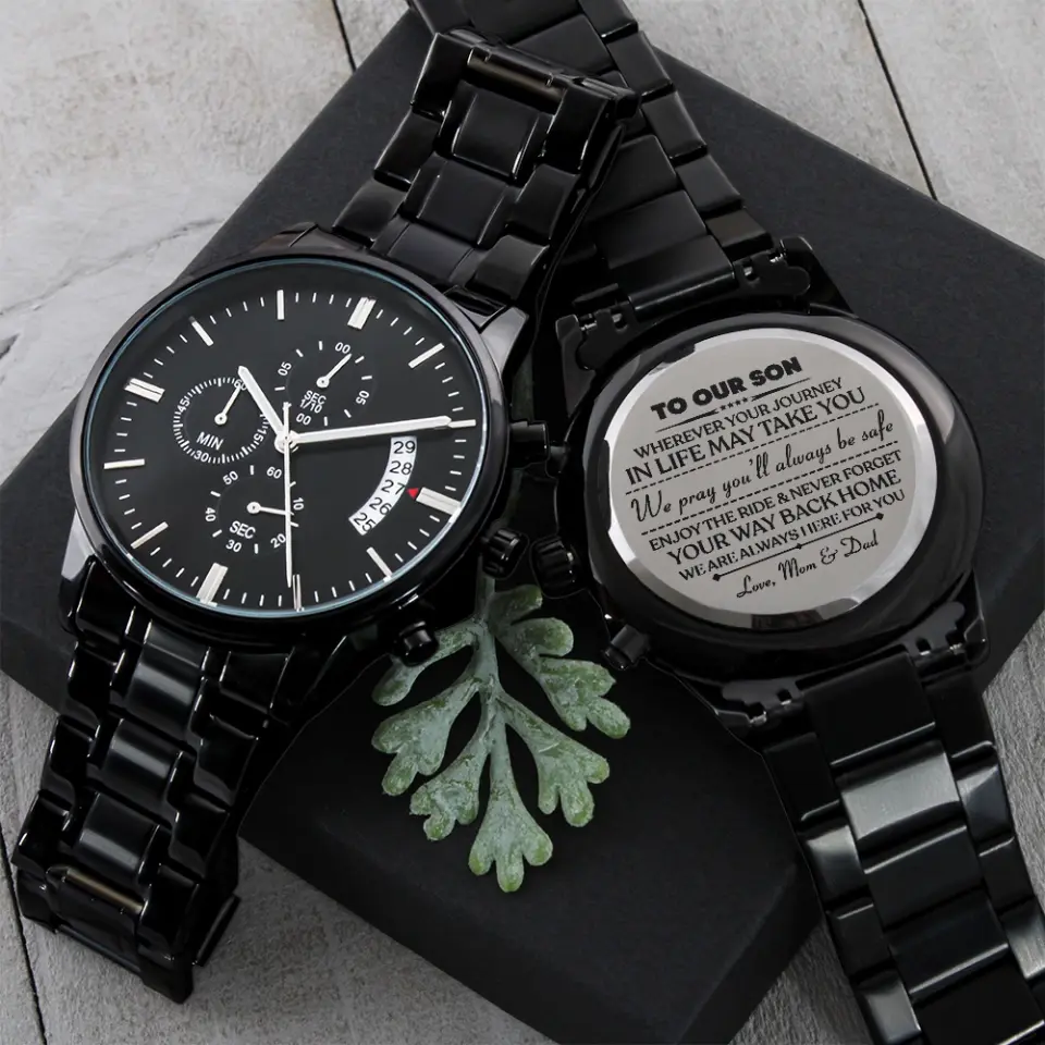 Enjoy The Ride And Never Forget Your Way Back Home Personalized Engraved Watch For Men - Image 7