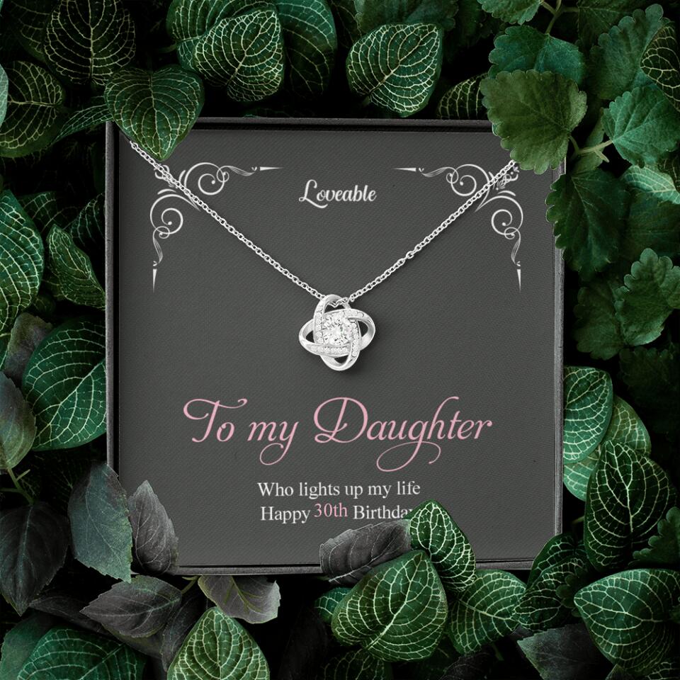 To My Daughter, Who Lights Up My Life - Personalized Necklace - 30th Birthday Gift for Daughter - Image 3