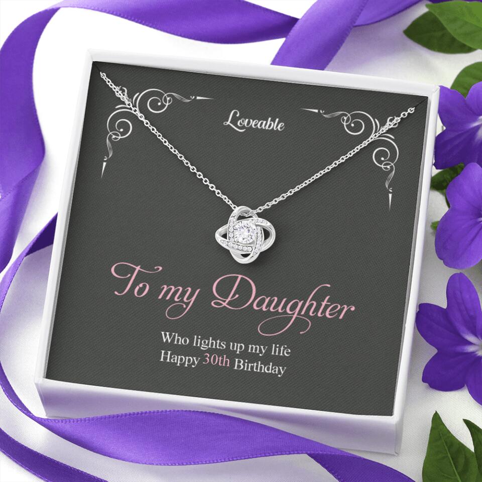 To My Daughter, Who Lights Up My Life - Personalized Necklace - 30th Birthday Gift for Daughter - Image 4