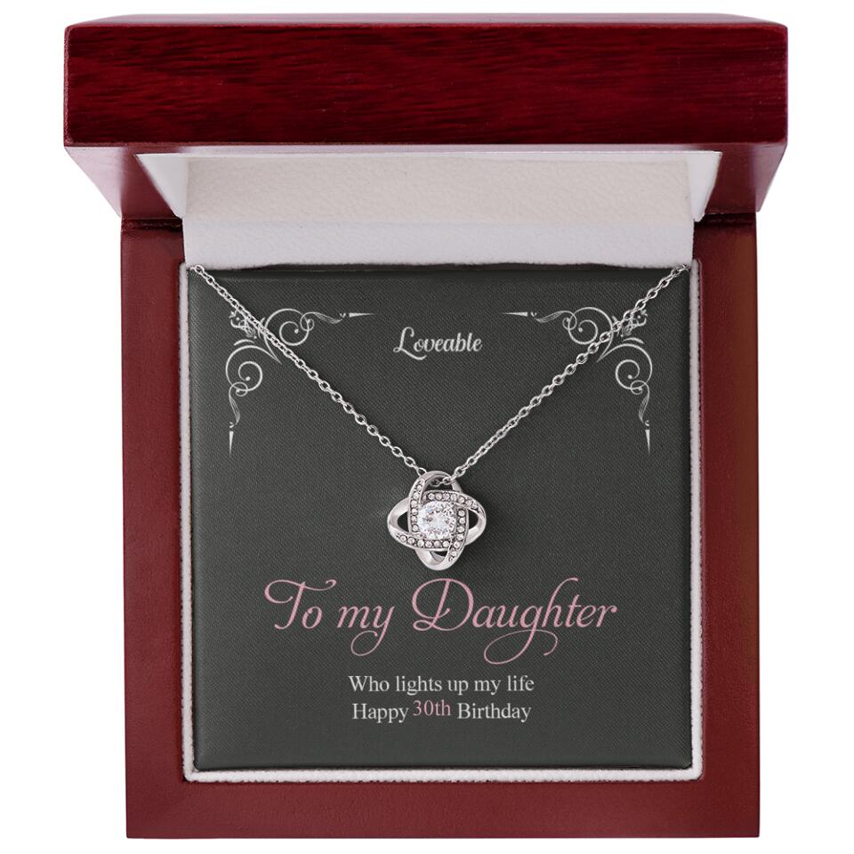 To My Daughter, Who Lights Up My Life - Personalized Necklace - 30th Birthday Gift for Daughter - Image 5